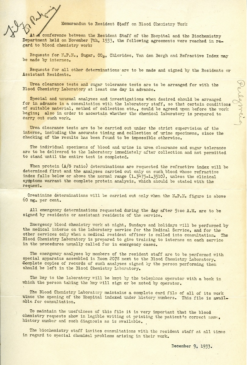 Memorandum, December 9, 1933, W.A. Perlzweig