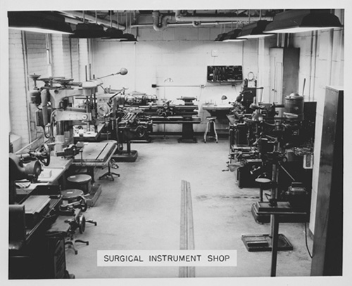 The Duke Surgical Instrument Shop, circa 1949